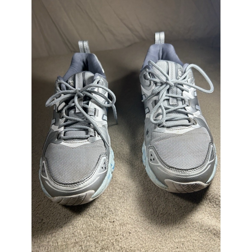 ASICS Gel Quantum 180 Womens 9.5 Gray Blue Running Shoes Sneakers 1202A039